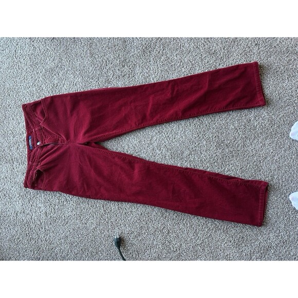 Chaps Womens Corduroy Pants Red Velvet Feel Size 6 Preppy Y2K Style Fall - Picture 13 of 14